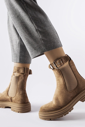 Hnedé členkové čižmy s... 2