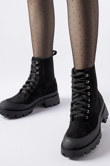 Čierne umelohmotné semišové...