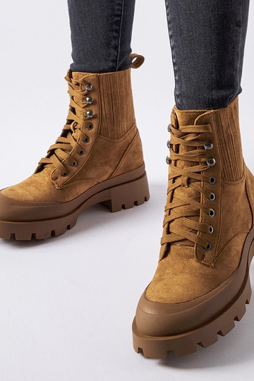 Hnedé eko-semišové členkové...