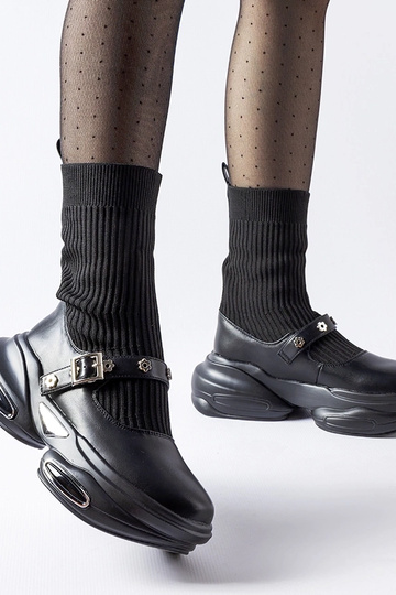 Ivana čierne ponožkové čižmy 2