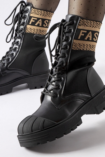 Čierne ponožkové čižmy s... 2