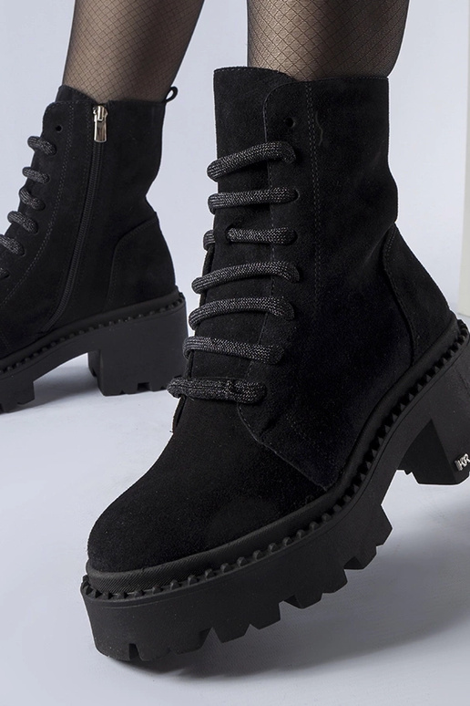 Čierne zimné trekingové topánky na...