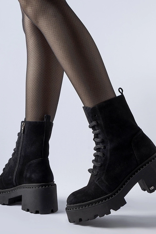 Čierne zimné trekingové topánky na...