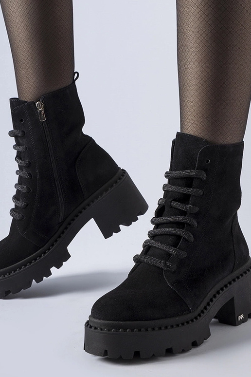 Čierne zimné trekingové topánky na...