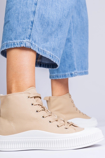 Tmavo pieskové topánky na... 2