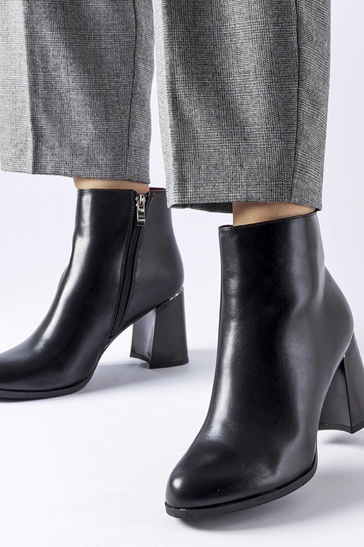 Čierne zateplené členkové čižmy s...