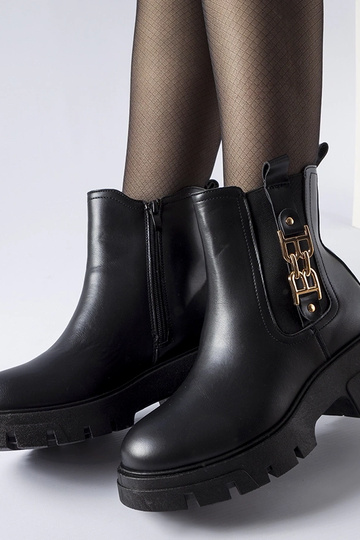 Čierne masívne čižmy s... 2