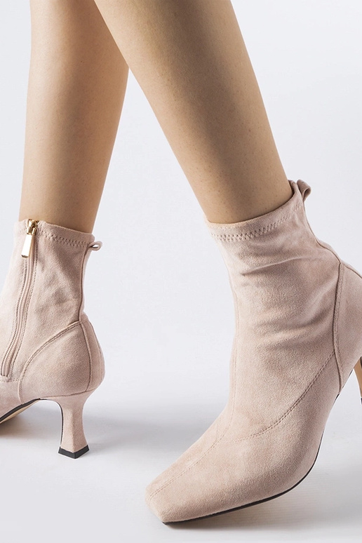 Ružové členkové čižmy na nízkom...