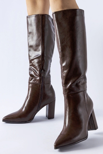 Tmavohnedé čižmy na... 2