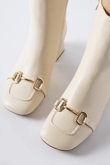 Béžové členkové čižmy na... 2