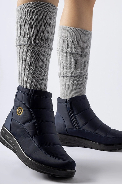 Nízke klinové snehule Vittore tmavomodré