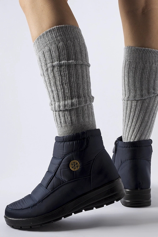 Nízke klinové snehule Vittore tmavomodré