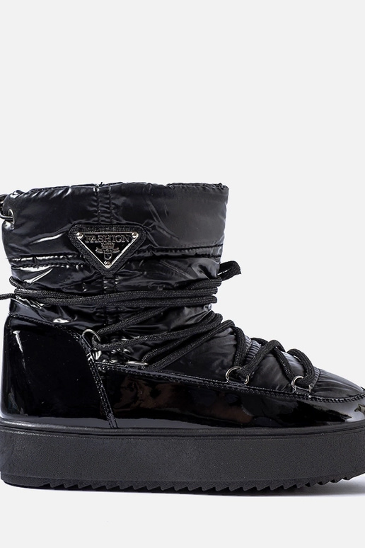 Čierne lakované snehule s gumičkou...