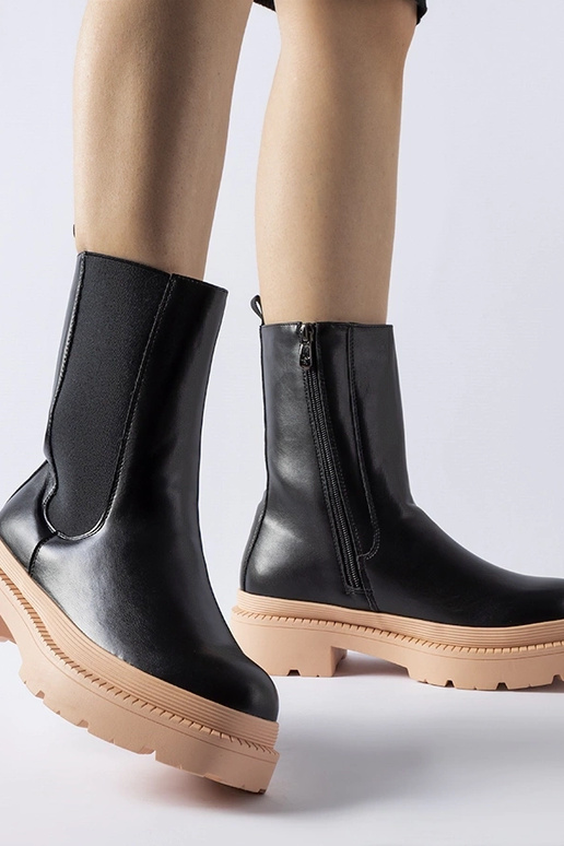 Čierne členkové čižmy so...