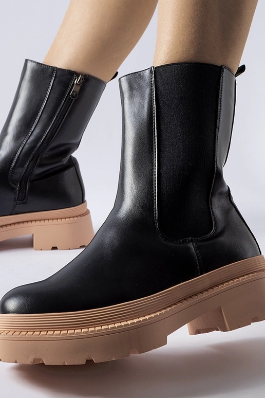 Čierne členkové čižmy so...