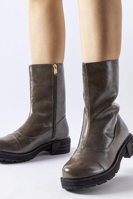 Tmavosivé zateplené čižmy Monsanpolo