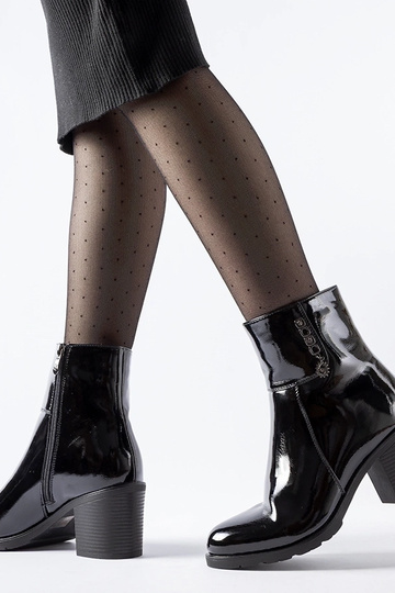 Čierne lakované čižmy na... 2