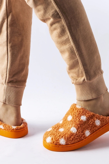 Oranžové teplé papuče s...