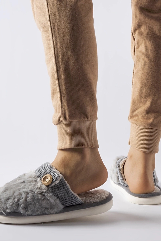 Sivé zateplené papuče Lakeland