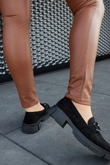 Čierne masívne mokasíny s...