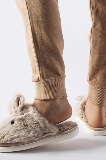 Béžové teplé papuče s ušami... 2