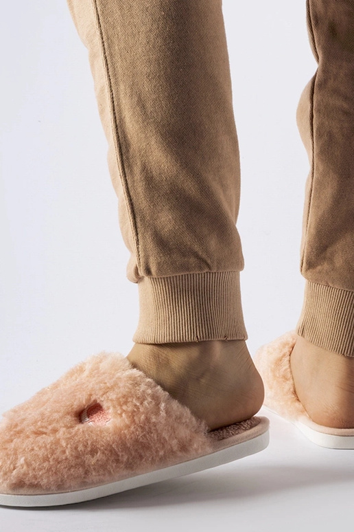 Ružové teplé papuče s nášivkou Alessio