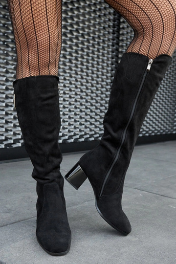 Čierne čižmy na lakovanom... 2