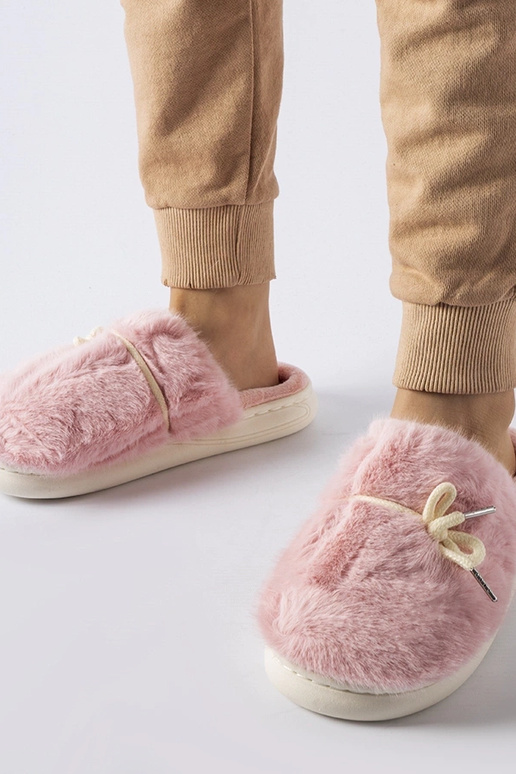 Ružové papuče s ozdobnou šnúrkou Medoro