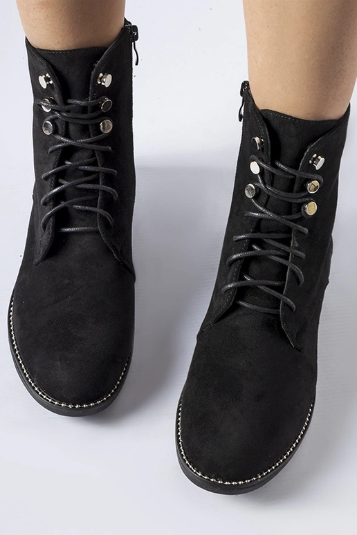 Čierne zateplené čižmy z eko semišu...