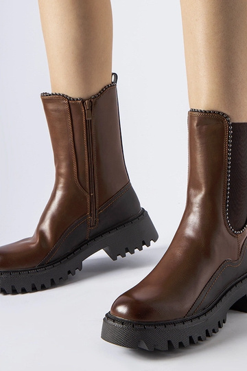 Hnedé zateplené členkové...