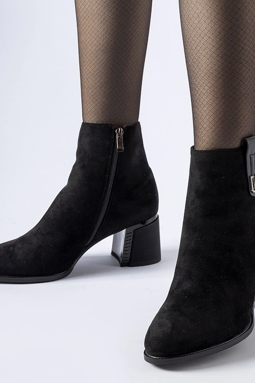 Čierne zateplené členkové čižmy s...