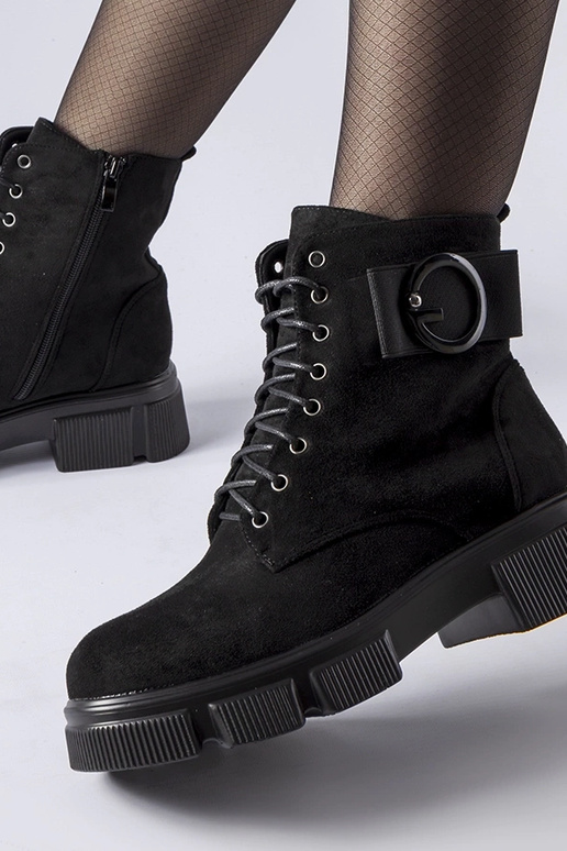 Čierne zateplené čižmy Cusiano