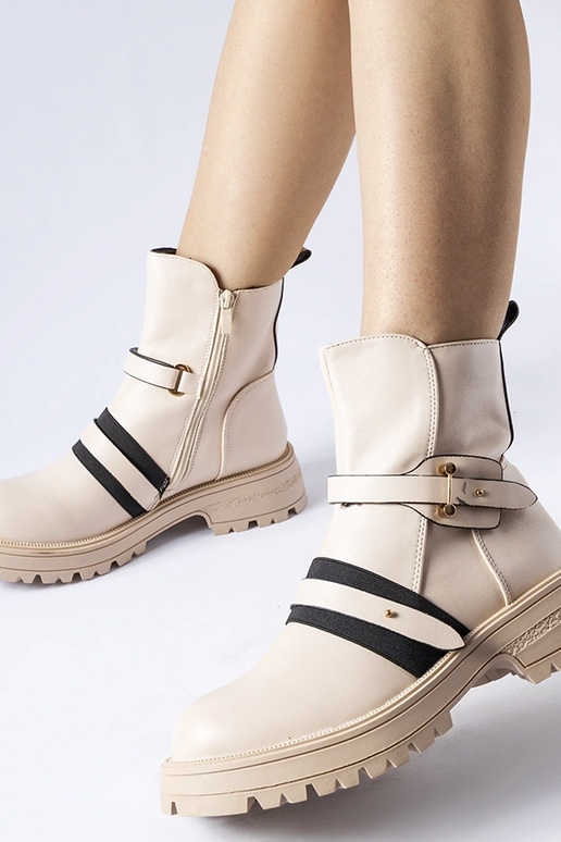 Béžové zateplené čižmy Laderoute