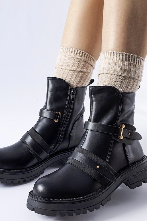 Čierne zateplené členkové čižmy...