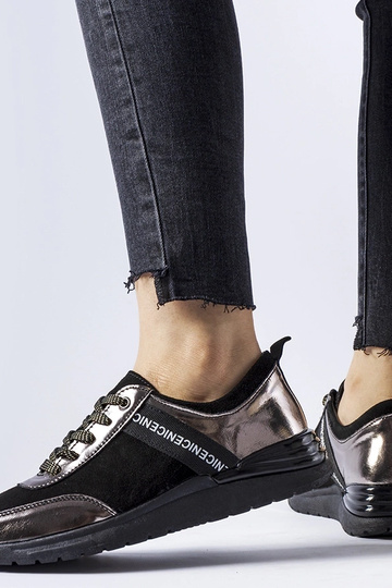 Čierno-sivé kožené tenisky... 2