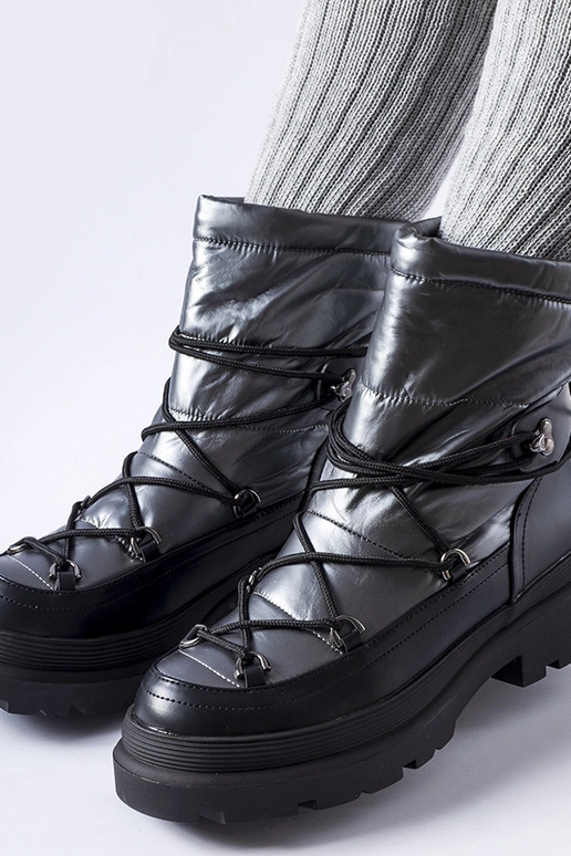 Eagleville čierno-šedé topánky do snehu