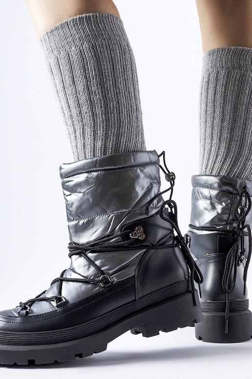 Eagleville čierno-šedé topánky do snehu