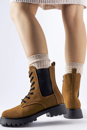 Hnedé členkové čižmy s... 2