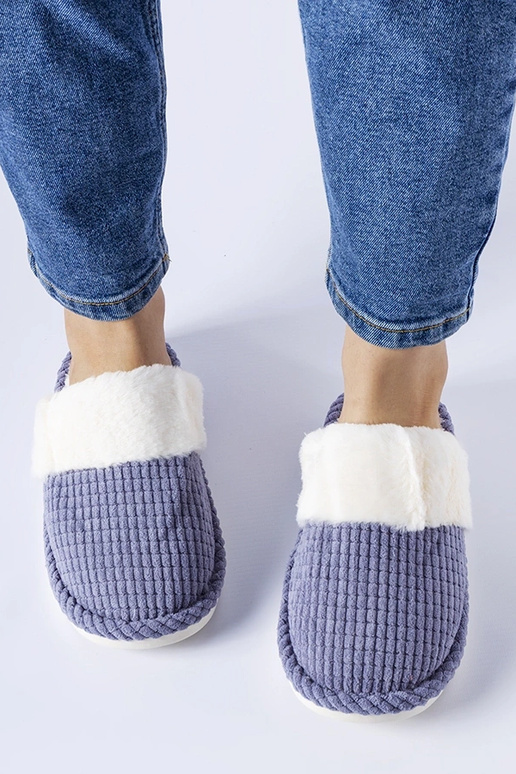 Modré teplé papuče Frappier