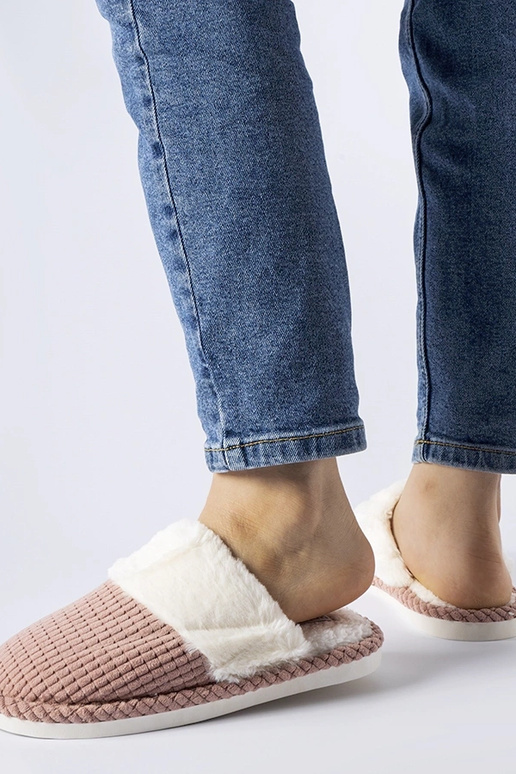 Ružové teplé papuče Frappier