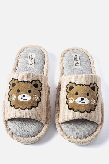 Béžové papuče zdobené... 2