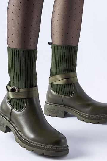 Tmavozelené ponožkové...