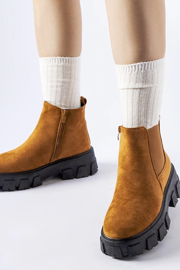 Hnedé poltopánky s masívnou...