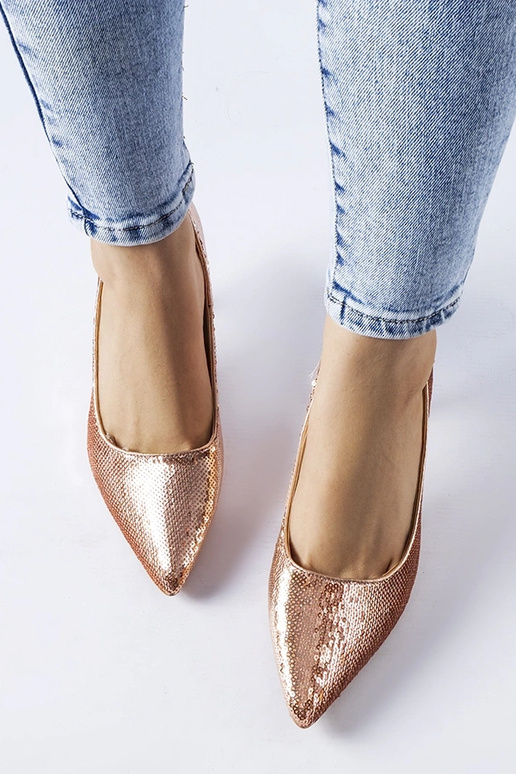 Ružové flitrové lodičky Ernesto na...