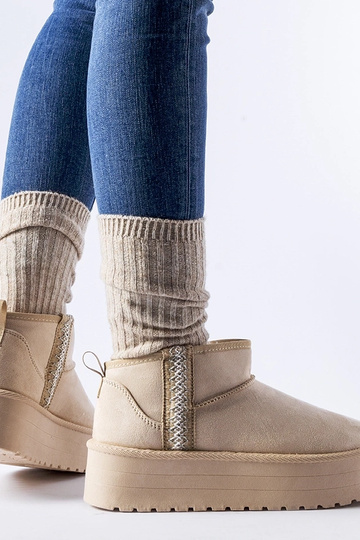 Béžové snehule Dennison na... 2