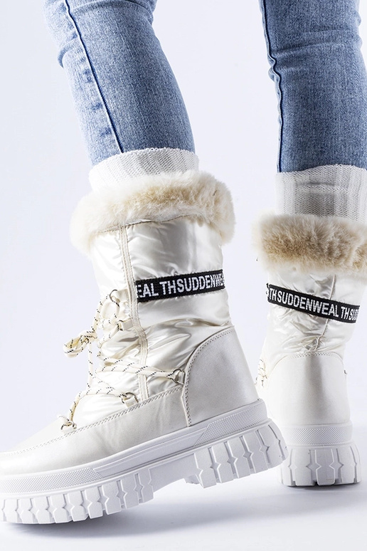 Béžové zateplené snehule s nápisom...