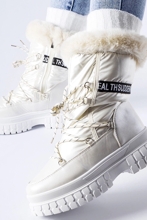 Béžové zateplené snehule s nápisom...