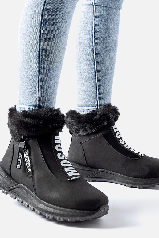 Čierne zateplené vysoké tenisky Oneglia