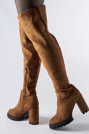 Hnedé železničné čižmy na...