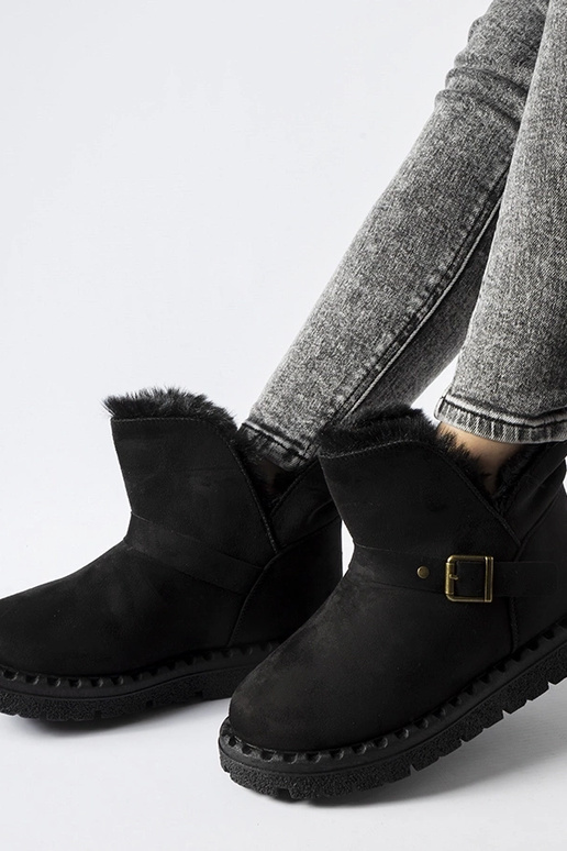 Čierne zateplené snehule s výrezom Monal